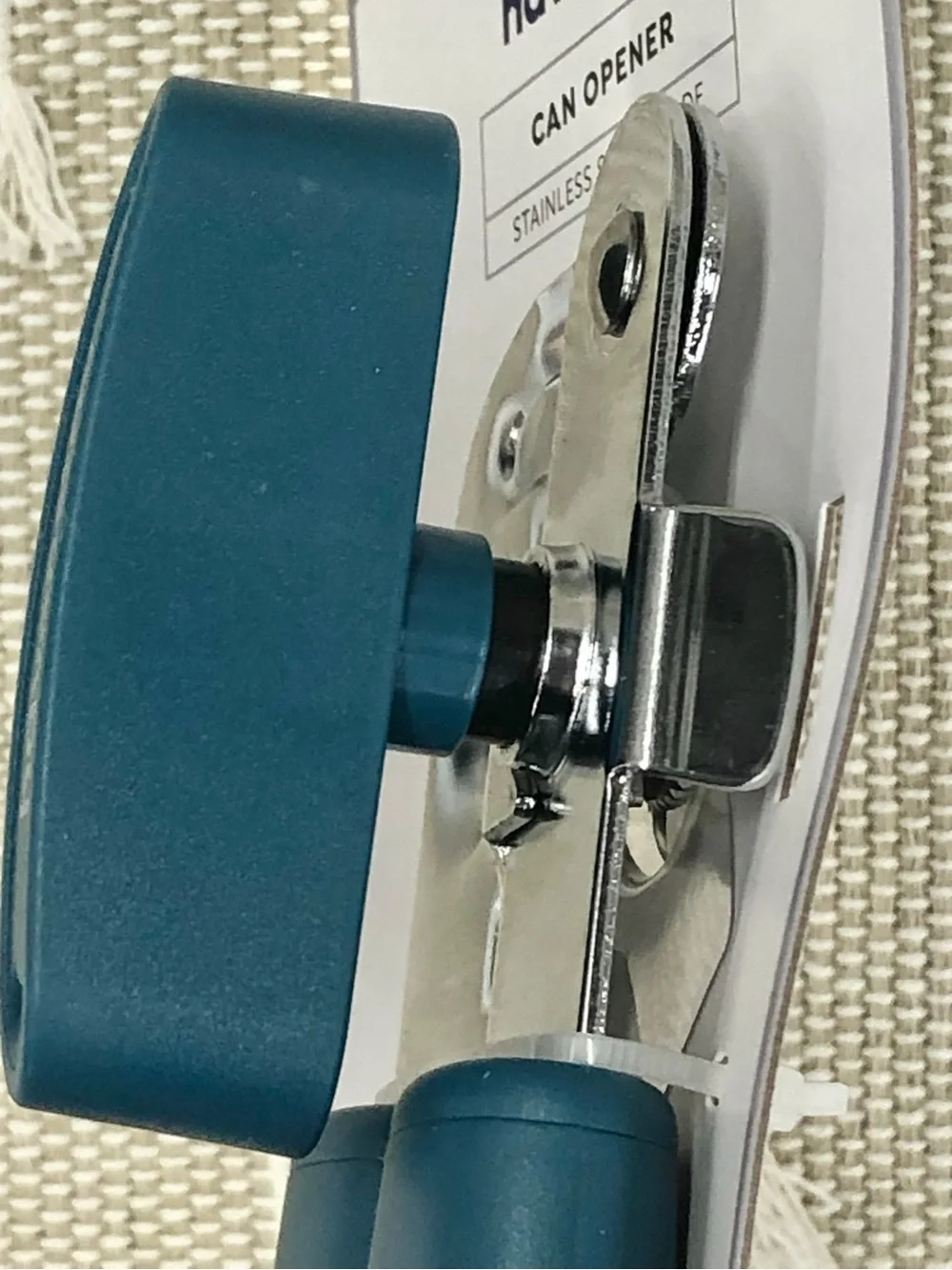 🥑$7🥑 NEW HAVENSTAY Can Opener Big Knob Stainless Steel Blade Teal